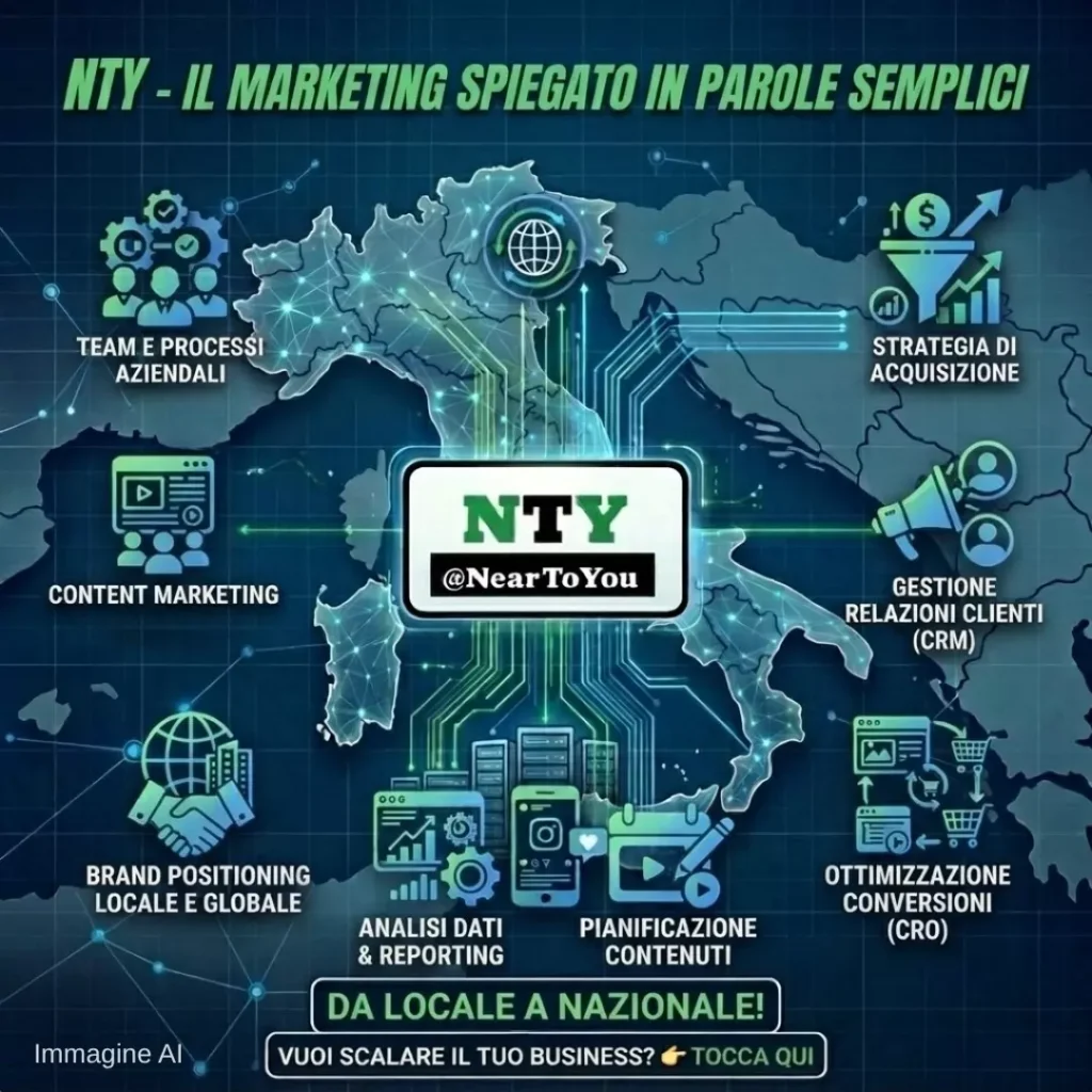 Infografica NTY sul marketing: definizione, tipologie, strategia e trend per far crescere il brand