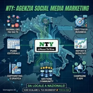 Illustrazione NTY su quando un'azienda ha davvero bisogno di un'agenzia social media marketing