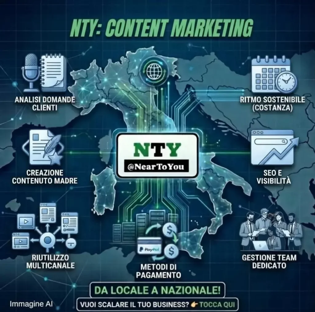 Illustrazione NTY sul content marketing per PMI: da dove iniziare