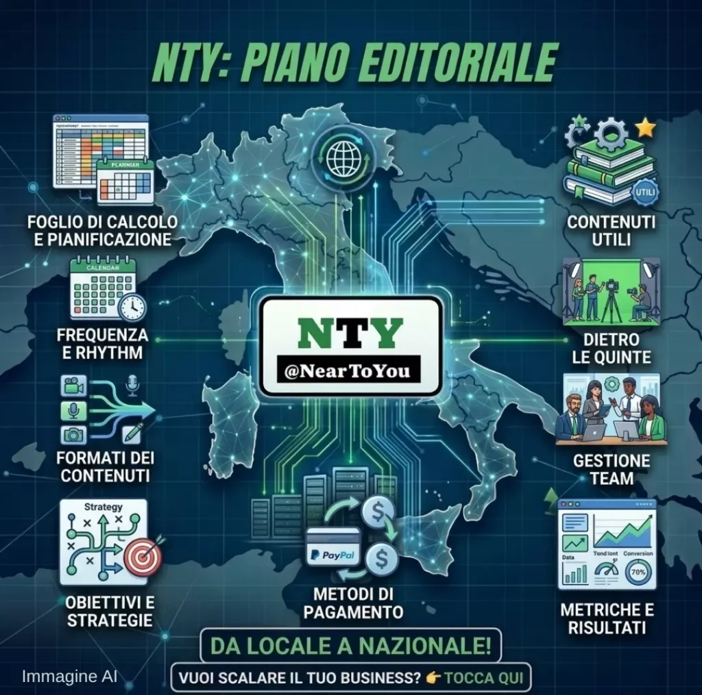 Illustrazione NTY sul piano editoriale social media per PMI: come costruirlo